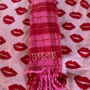 PINK Victoria's Secret Fuzzy Pink Scarf